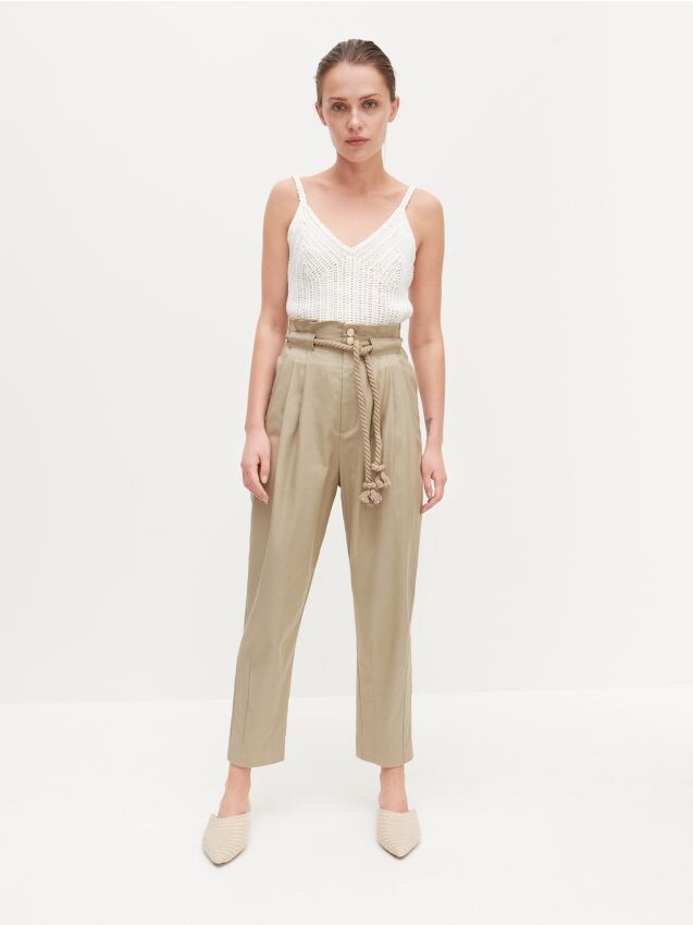 Tencel™ rich trousers - green - ZJ529-81X - RESERVED