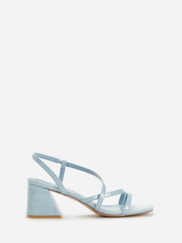 Sandalias con textura de inspiración animal - Azul - ZK287-50X - RESERVED