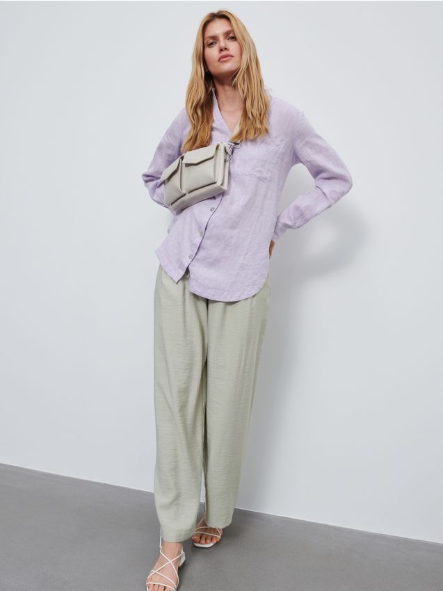 Linen shirt - purple - ZN184-04X - RESERVED