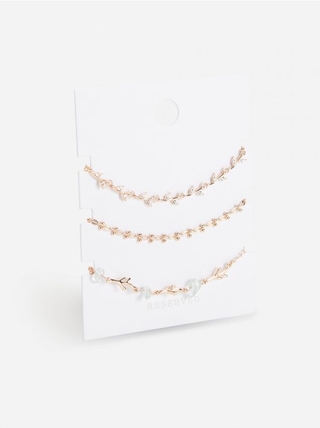 Set of 3 bracelets - golden - ZX615-GLD - RESERVED